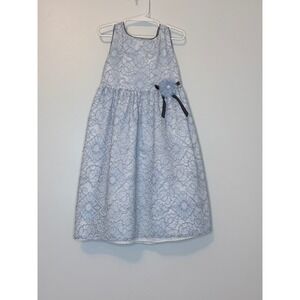Marmellata Girls Light Blue Lace Floral Special Occasion Dress 6X